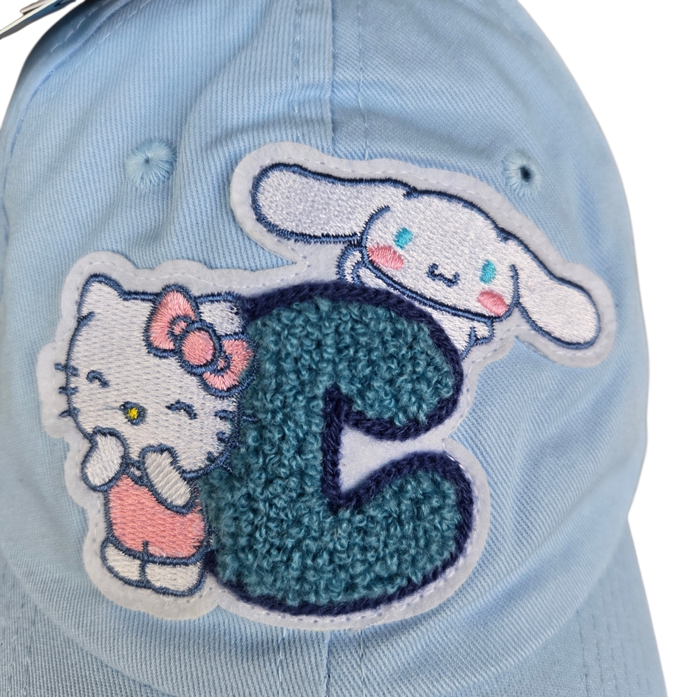 🆕Hello Kitty and Cinnamoroll Varsity Chenille C Initial Light Blue Baseball Cap - Picture 2 of 11